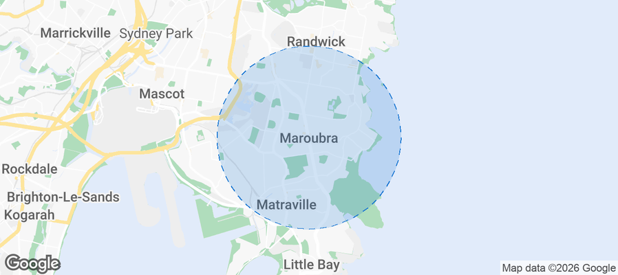 Maroubra Airbnb map